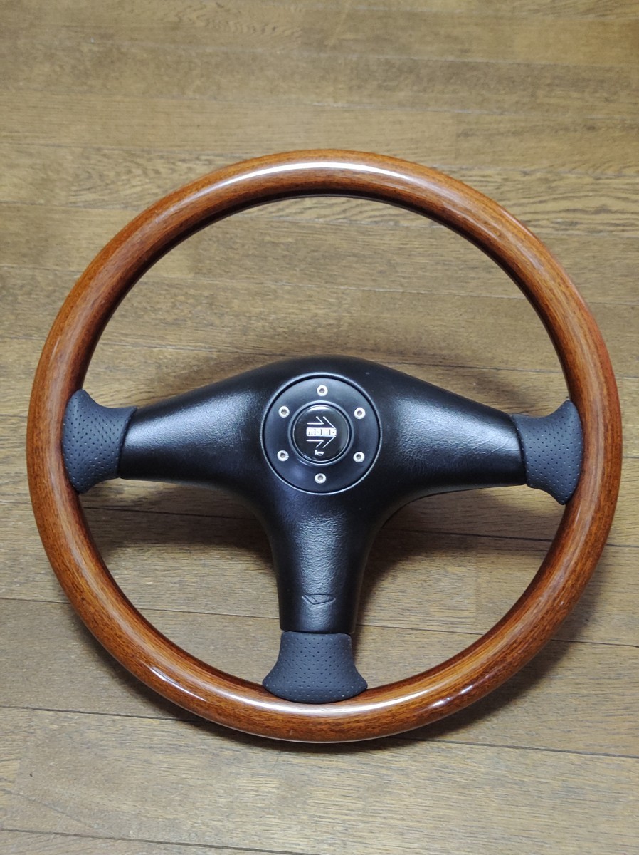 張り替え済み美品 純正MOMOウッドステアリング 検 ダイハツ ミラL500S