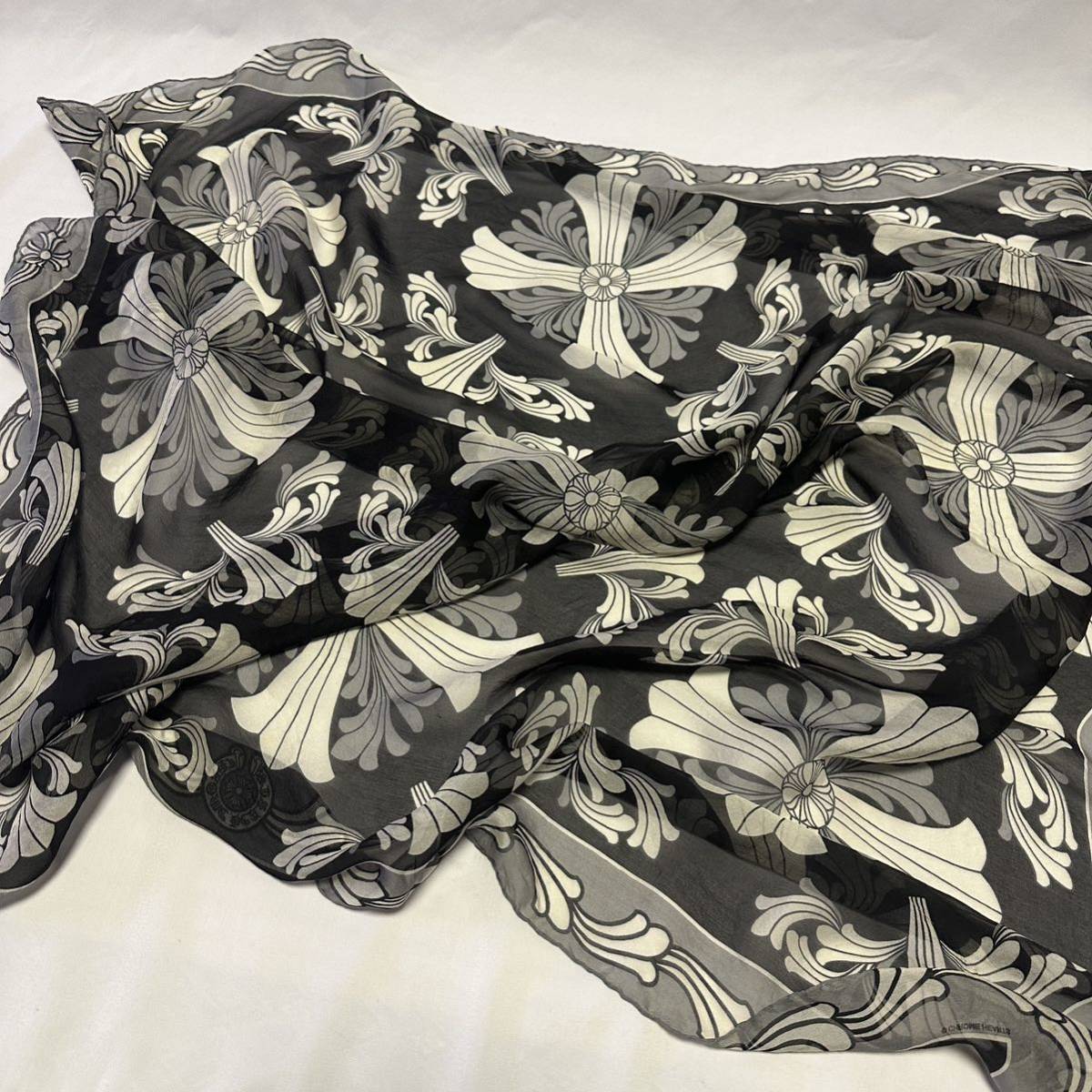 希少 Chrome Hearts クロムハーツ シルクスカーフ CHプラス バンダナ