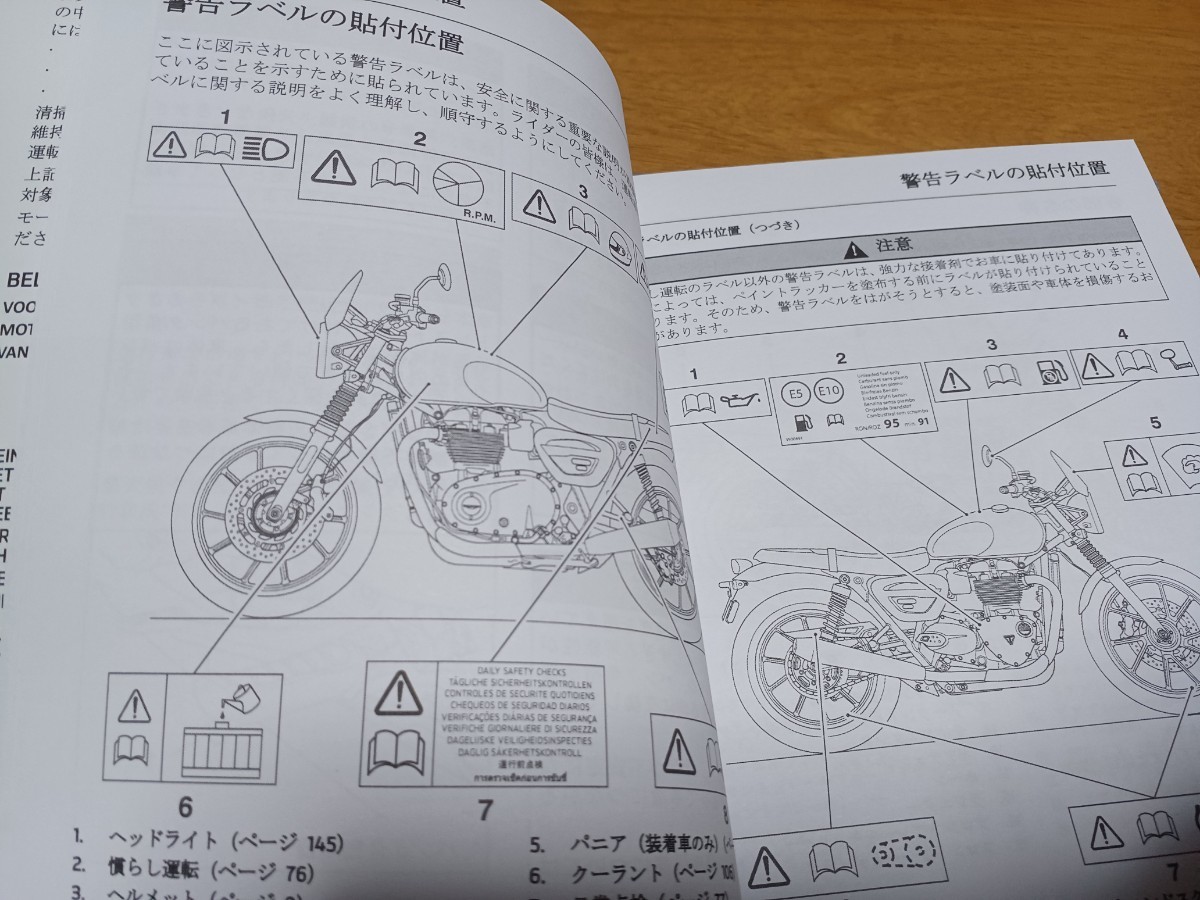 未使用品 トライアンフTriumph純正サービスハンドブック&日本語
