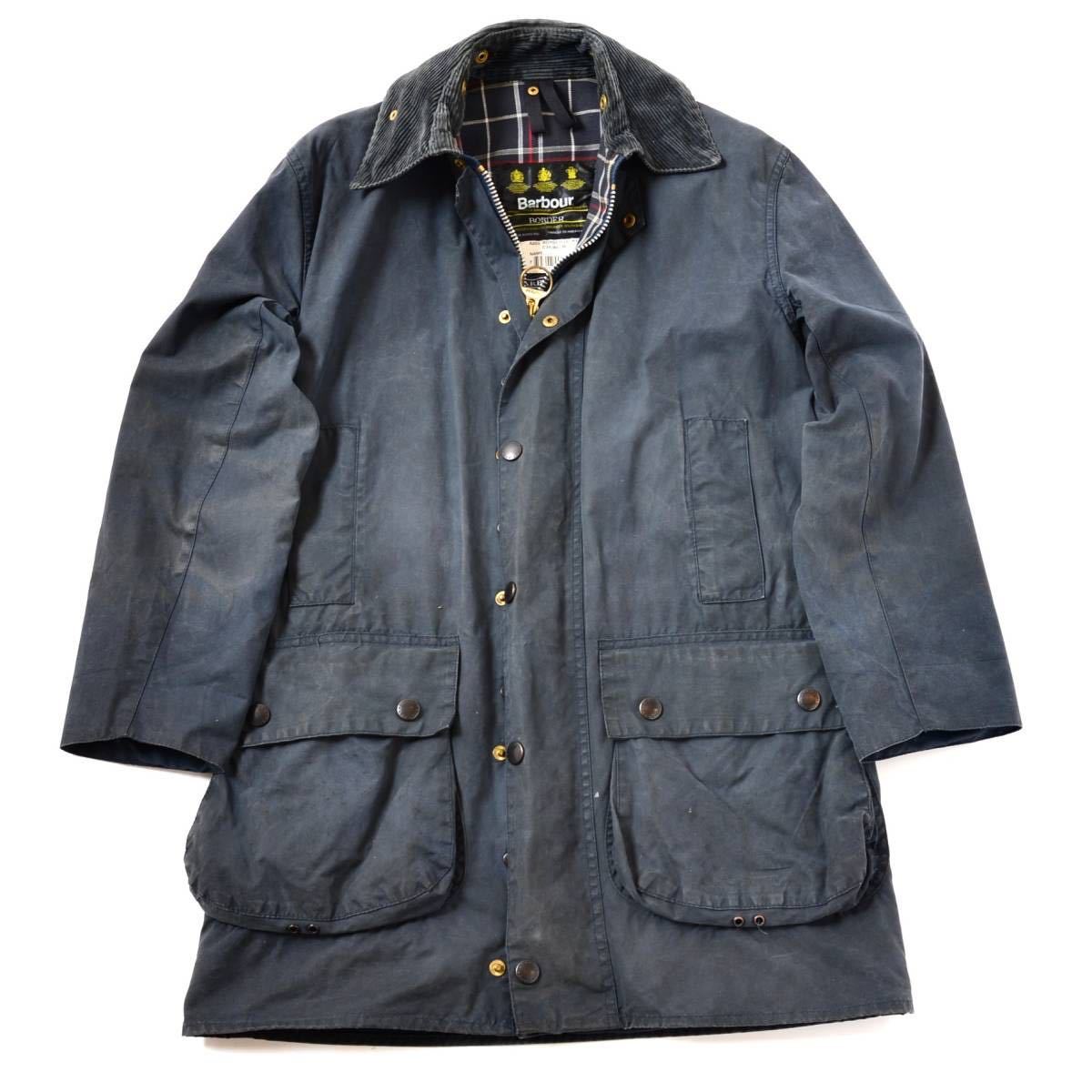 バブアー ボーダー ネイビー イングランド製 BARBOUR BORDER 3ワラント