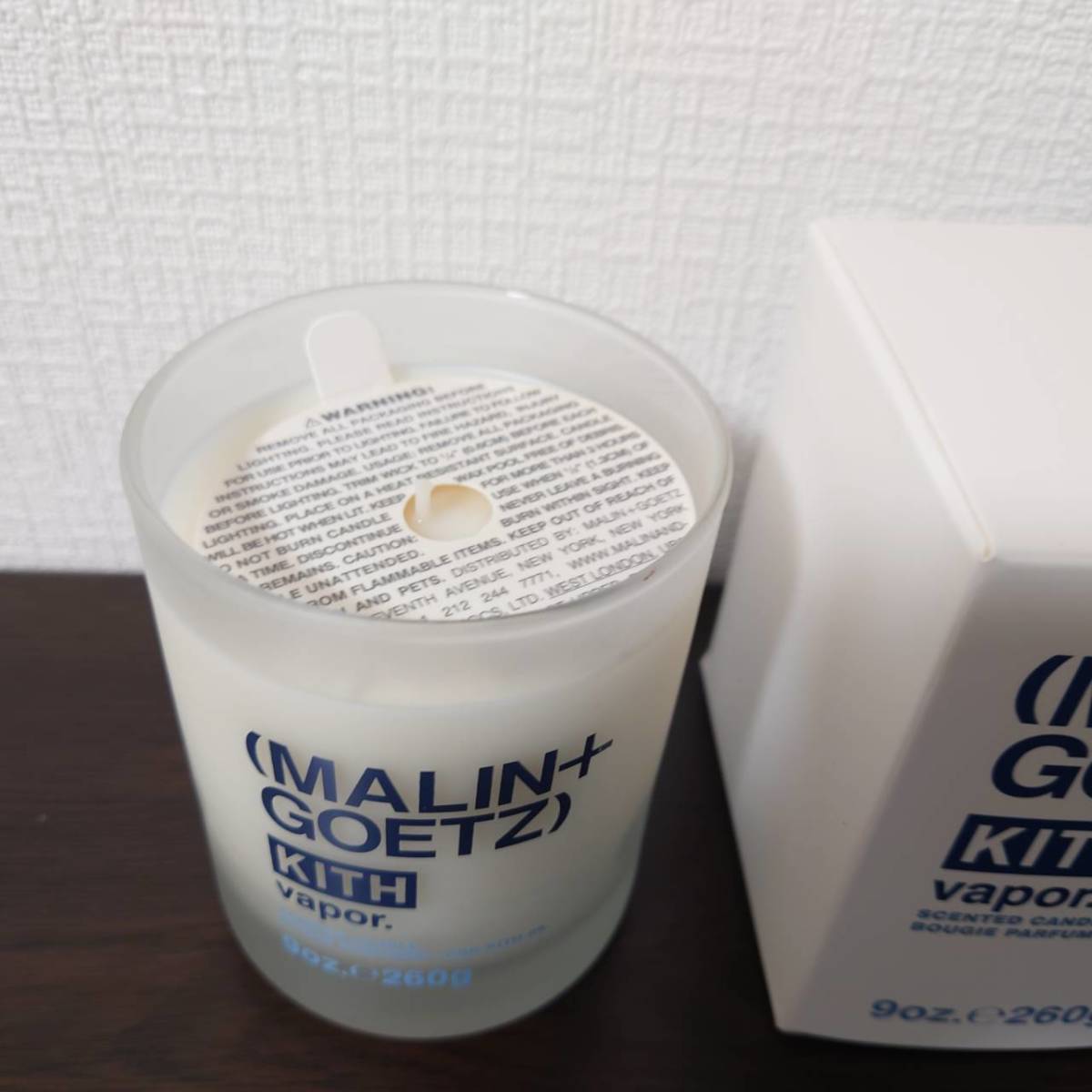 KITH】MALIN + GOETZ Vapor フレグランス アロマ キャンドル マリン