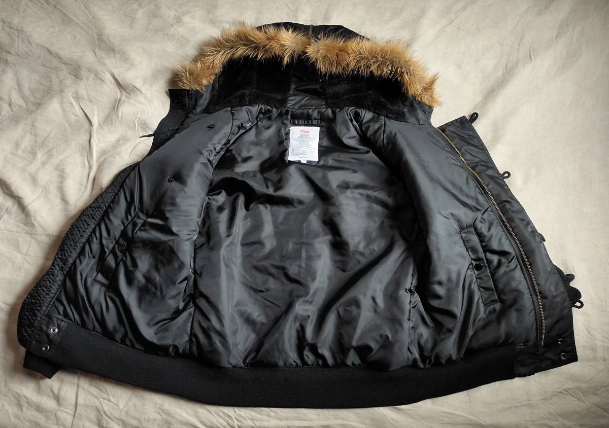 14AW Supreme シュプリーム Flight Satin N-2B PARKA ナイロン 中綿