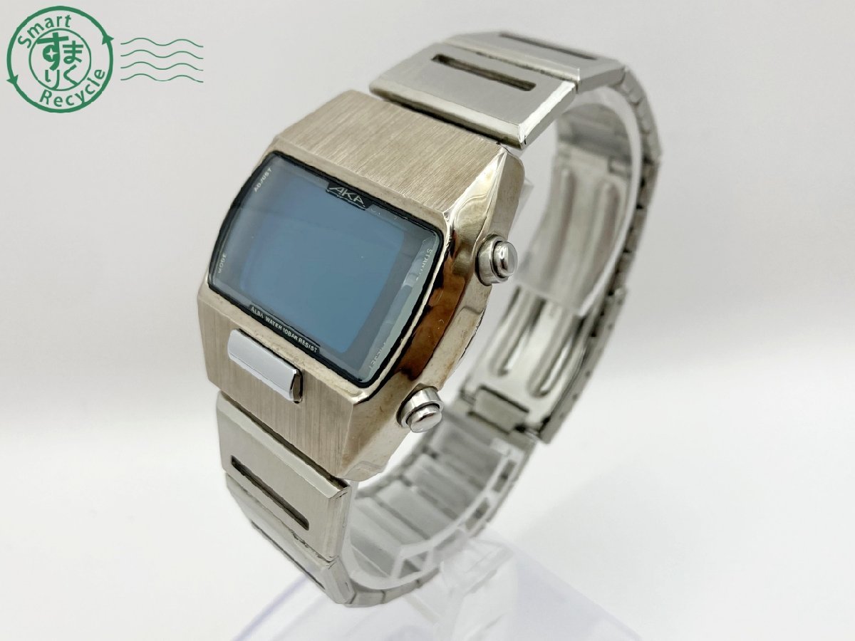 09413132! SEIKO Seiko ALBA Alba AKA W620-4130 digital quarts blue