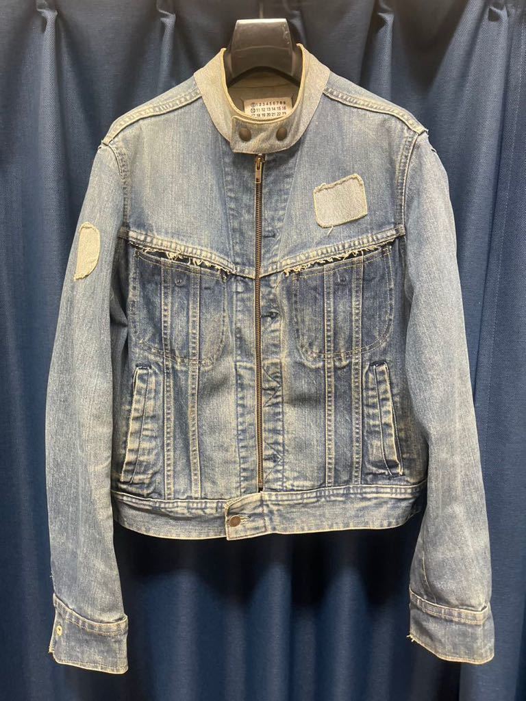 マルジェラ アーティザナル12AW デニムライダースジャケット