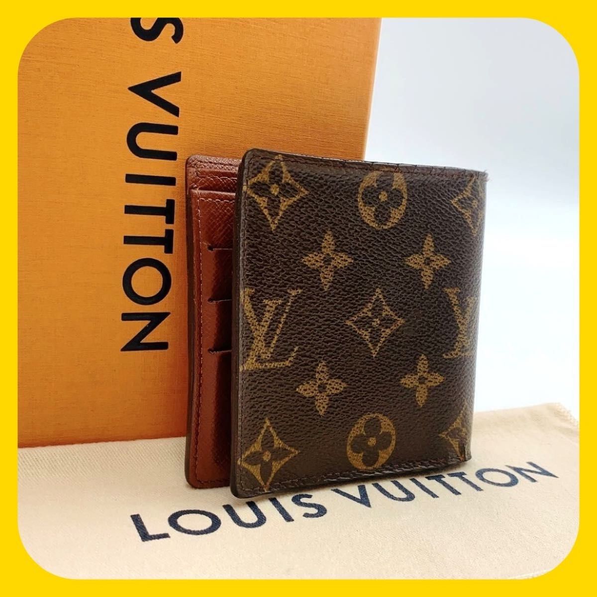 ルイヴィトン】モノグラム 二つ折り 財布 メンズ レディース LOUIS