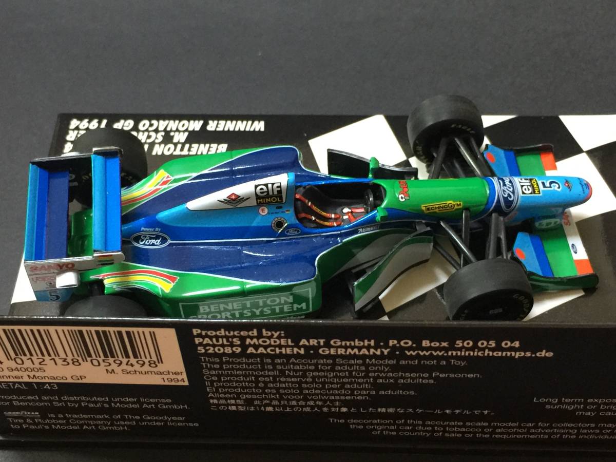 ミニチャンプス BENETTON FORD ベネトン フォード B194 1994 モナコGP