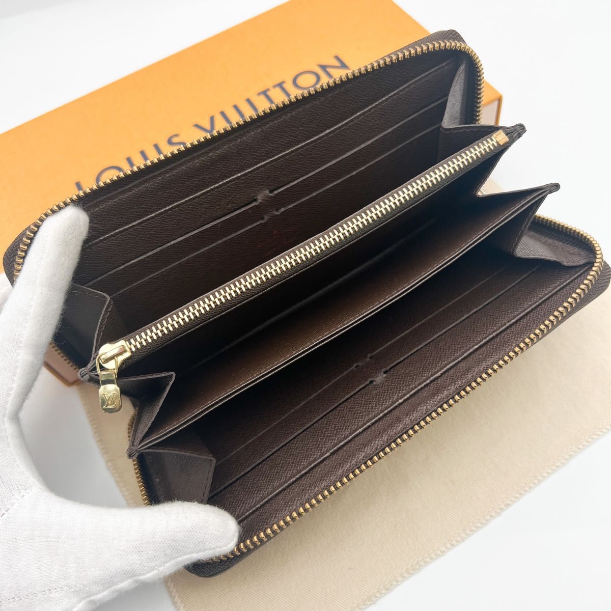 極上美品 LOUIS VUITTON ルイヴィトン ダミエ ジッピーウォレット