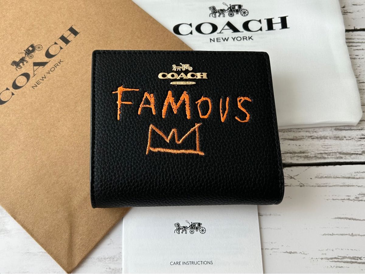 新品未使用】COACH コーチ二折財布バスキアコラボブラック人気｜Yahoo