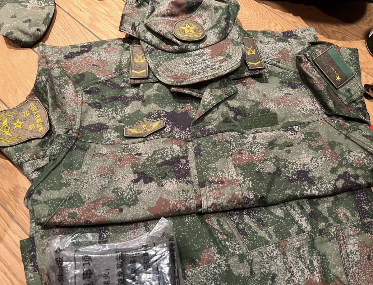 中国人民解放軍21式最新型星空迷彩戦闘服超フル装備一式38点セット 官