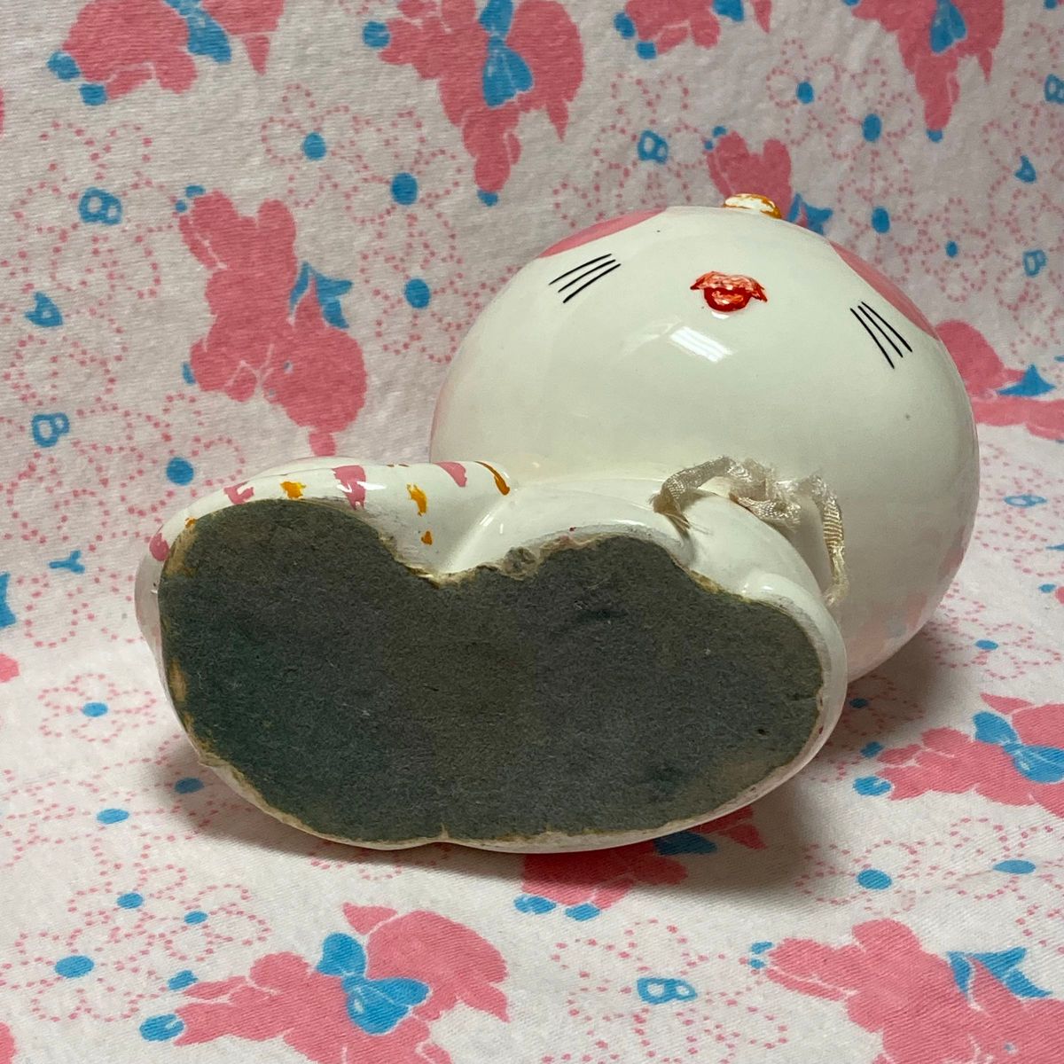 昭和レトロ 内藤ルネ 陶器 貯金箱 おちょぼ口 ネコ｜Yahoo!フリマ（旧