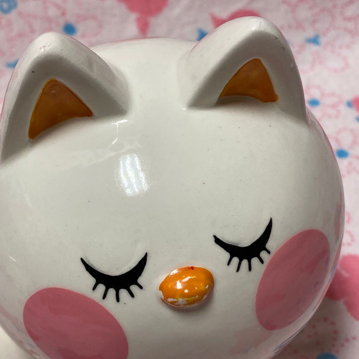 昭和レトロ 内藤ルネ 陶器 貯金箱 おちょぼ口 ネコ｜Yahoo!フリマ（旧