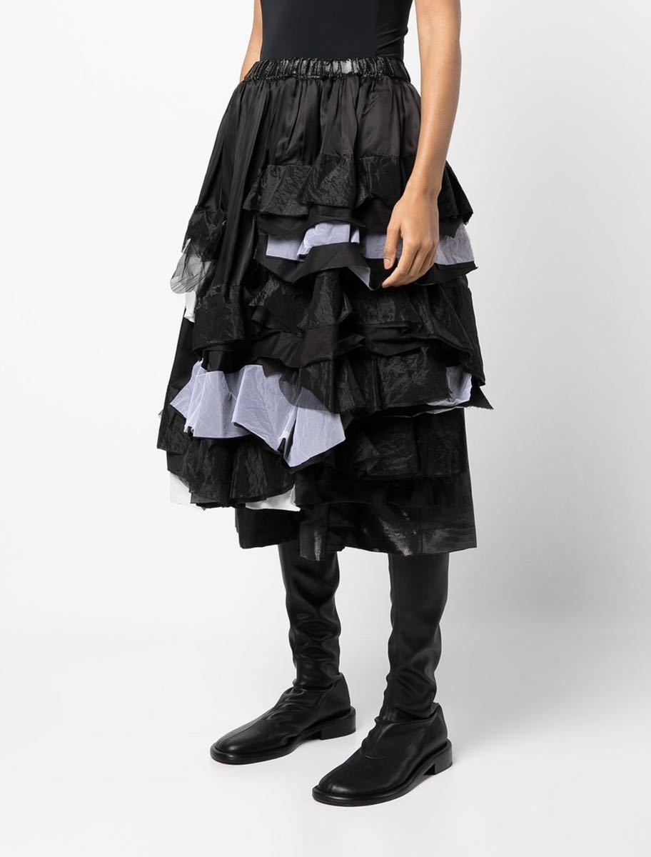 AD2021 コムデギャルソン comme des garons 異素材切替チュール段々