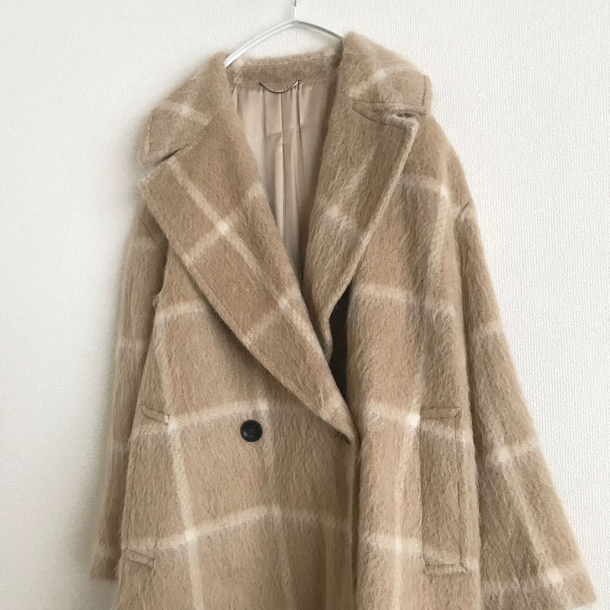 23区 美品 MANTECO シャギーチェックコート サイズ38｜Yahoo!フリマ