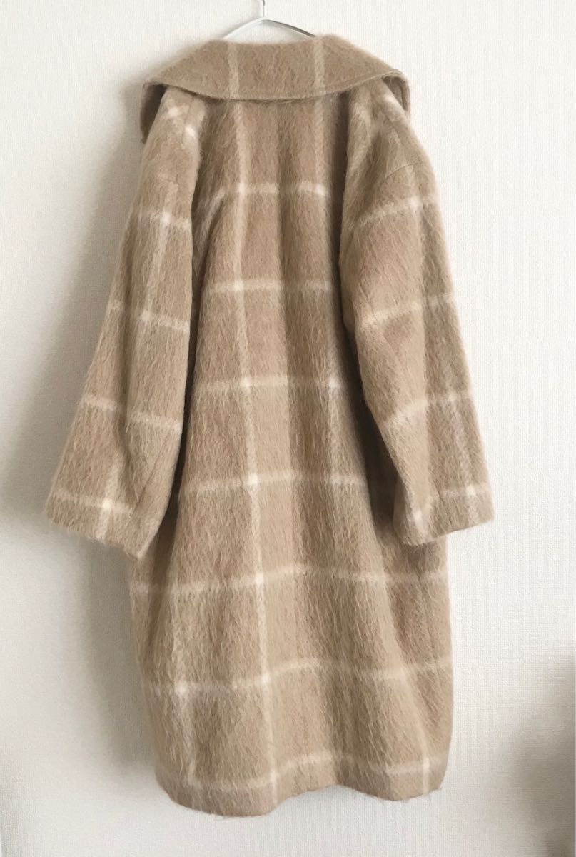 23区 美品 MANTECO シャギーチェックコート サイズ38｜Yahoo!フリマ