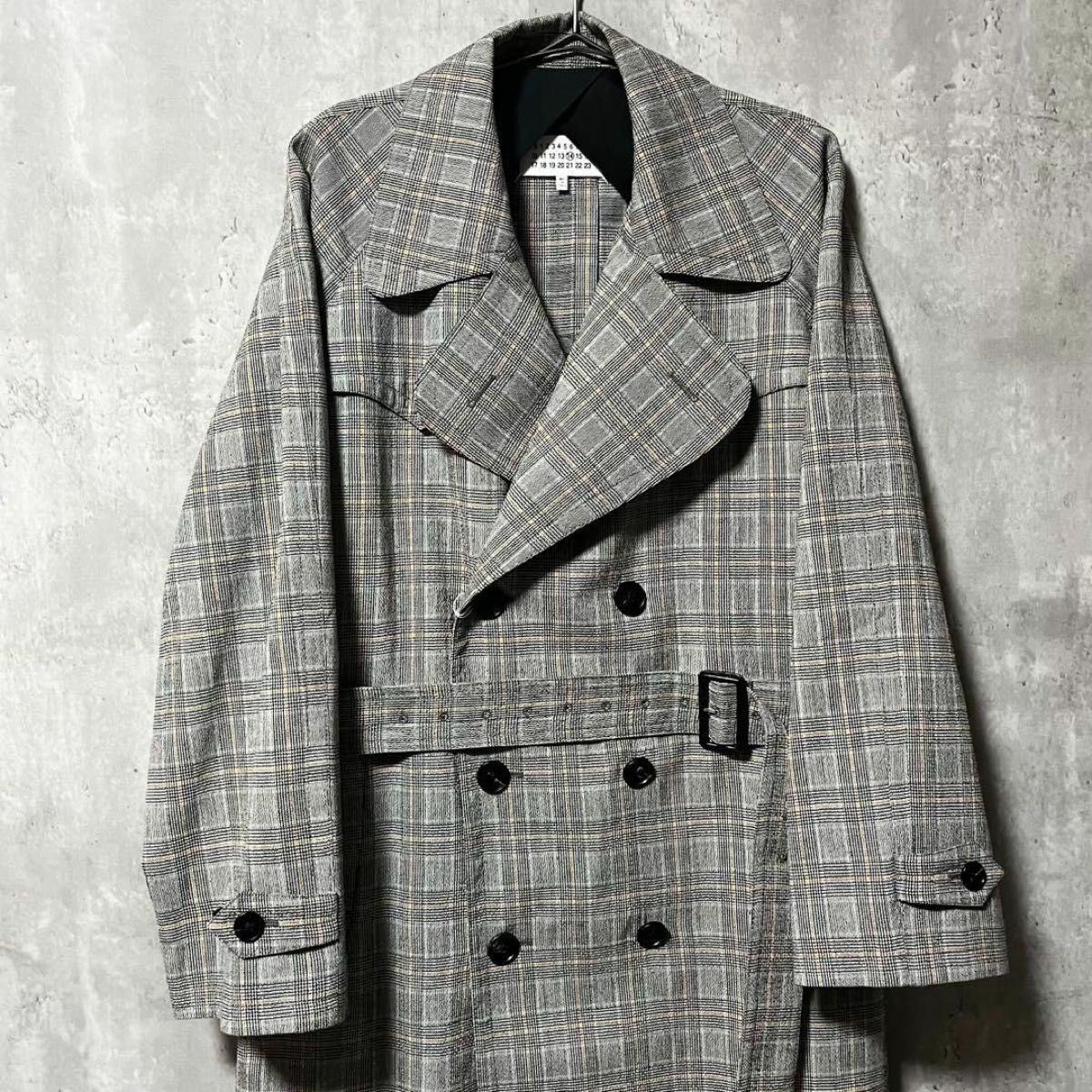 Maison Margiela メゾンマルジェラ トレンチコート チェック グレー 44
