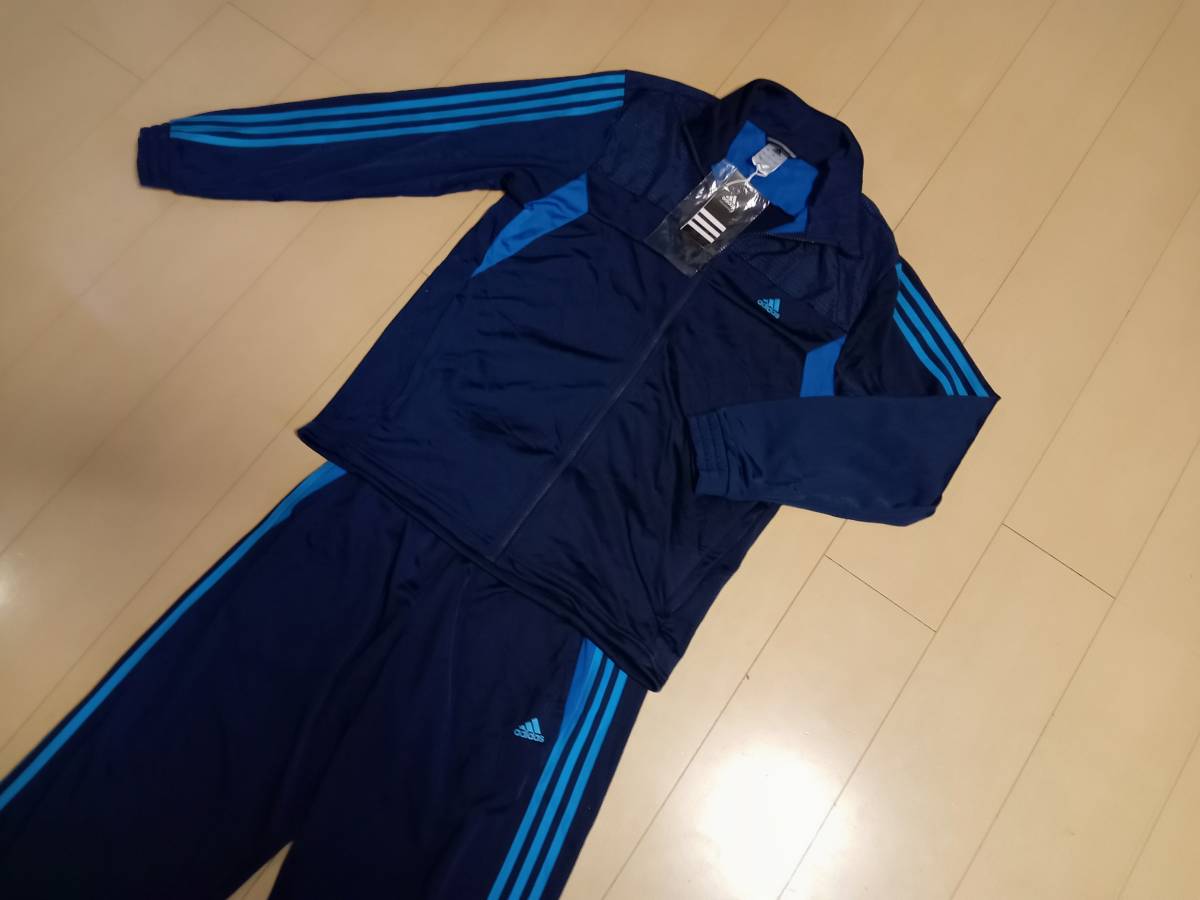 新品未使用タグ付き】超美品 adidas アディダス ジャージ 上下セット紺