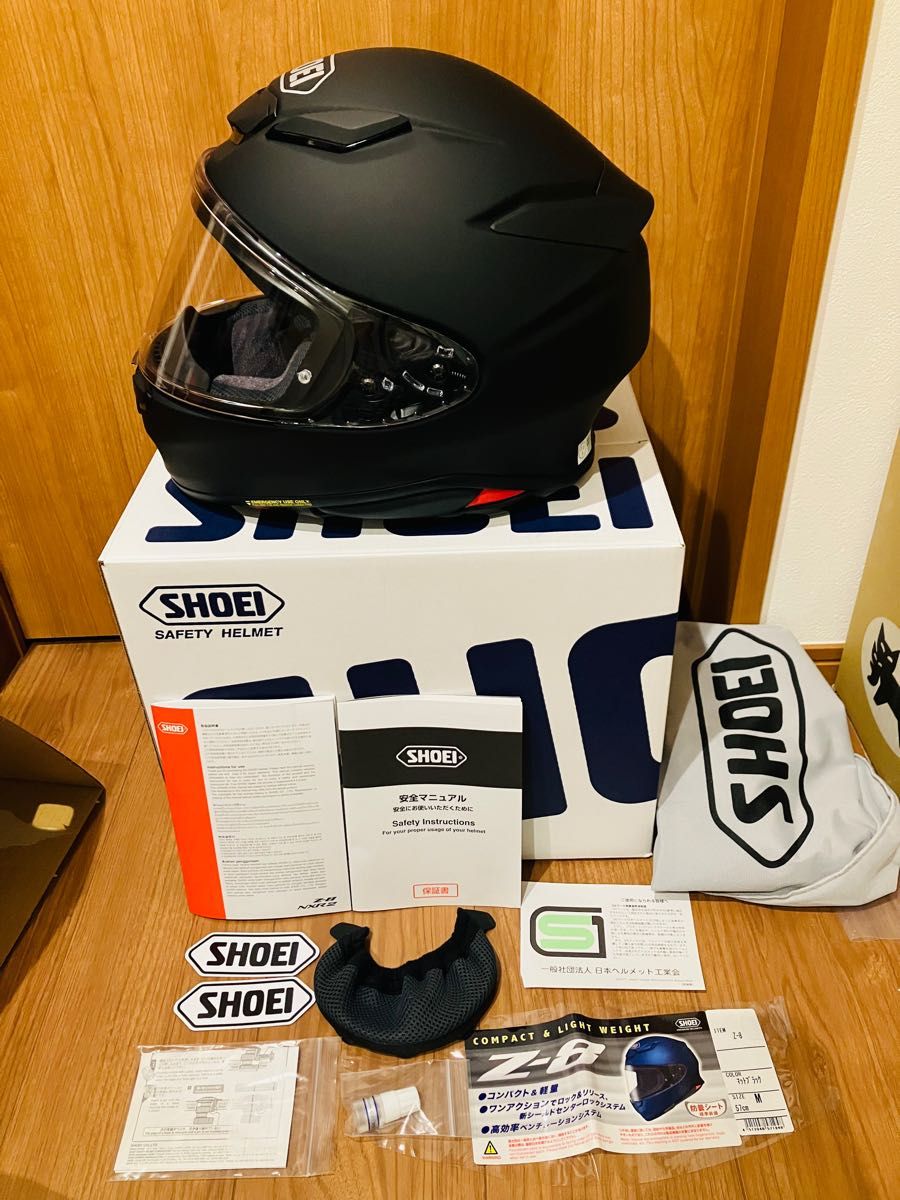 新品未使用 SHOEI Z-8 マットブラック M 2023年5月製造 外箱 付属品