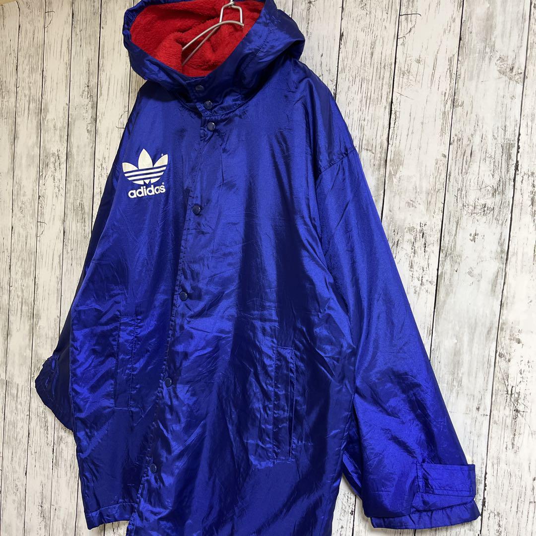 80's adidas アディダス デサント製 ベンチコート ナイロンジャケット
