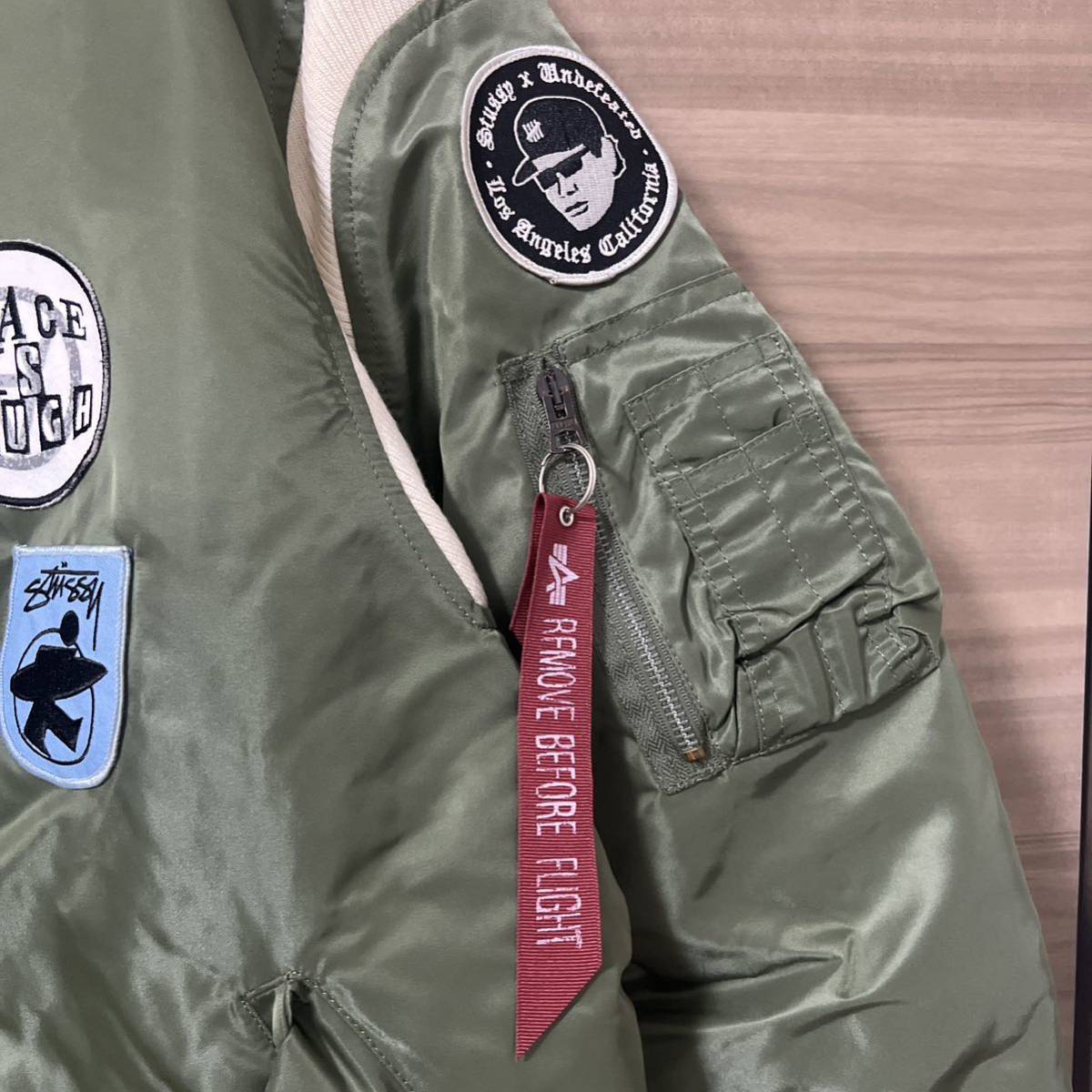 STUSSY 25周年記念 Fragment Alpha MA-1 Lサイズ フライトジャケット
