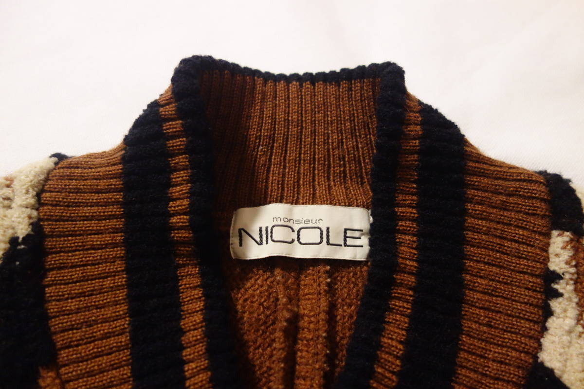 美品 80s ヴィンテージ MONSIEUR NICOLE ムッシュニコル ボタンアップ