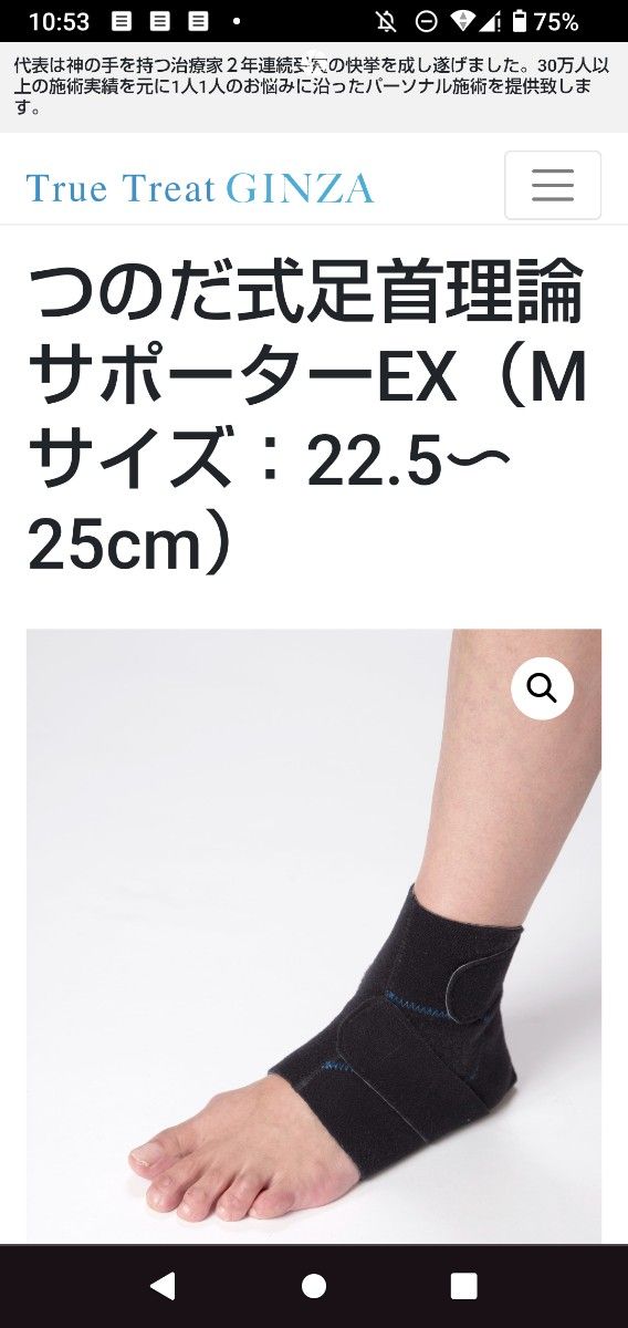 10月末で取り下げ 新品未使用 つのだ式 足首理論サポーター トゥルー