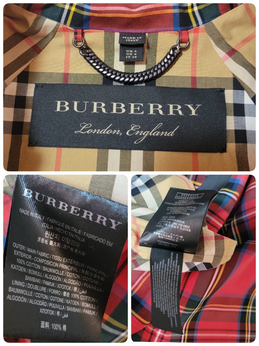試着のみ】イタリア製 バーバリー BURBERRY タータンチェック