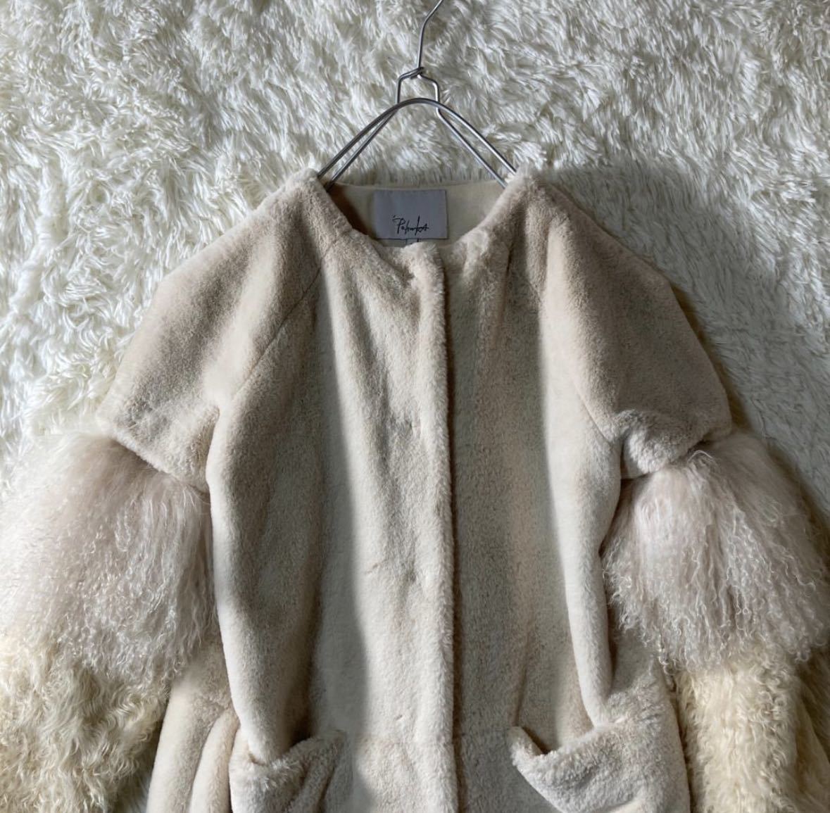 アパレル】 美品 PALINKA パリンカ 2way リアルムートンファー ロング