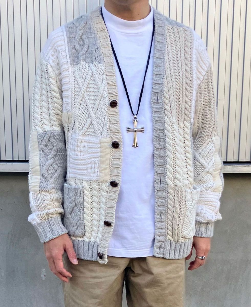 Supreme Patchwork Cable Knit Cardigan シュプリーム パッチワーク