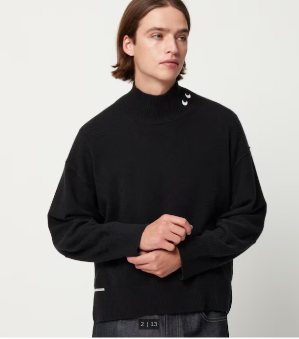 UNIQLO x ANYA HINDMARCH カシミヤハイネックセーター ブラック XXL