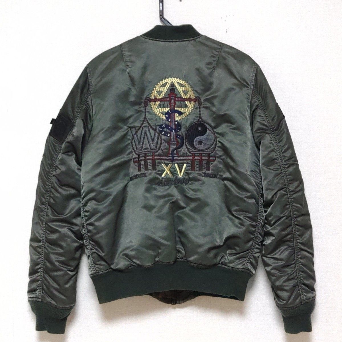 ALPHA×BAL×WHATZIS 15周年記念 別注 限定 トリプルコラボ MA-1 染め