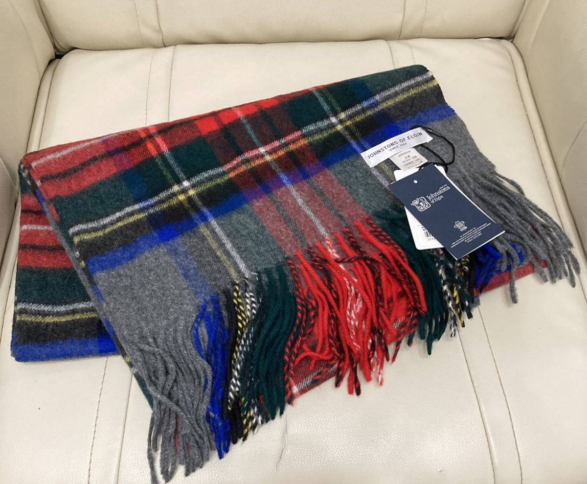 日本別注】新品 ジョンストンズ カシミア ストール マフラー グレー