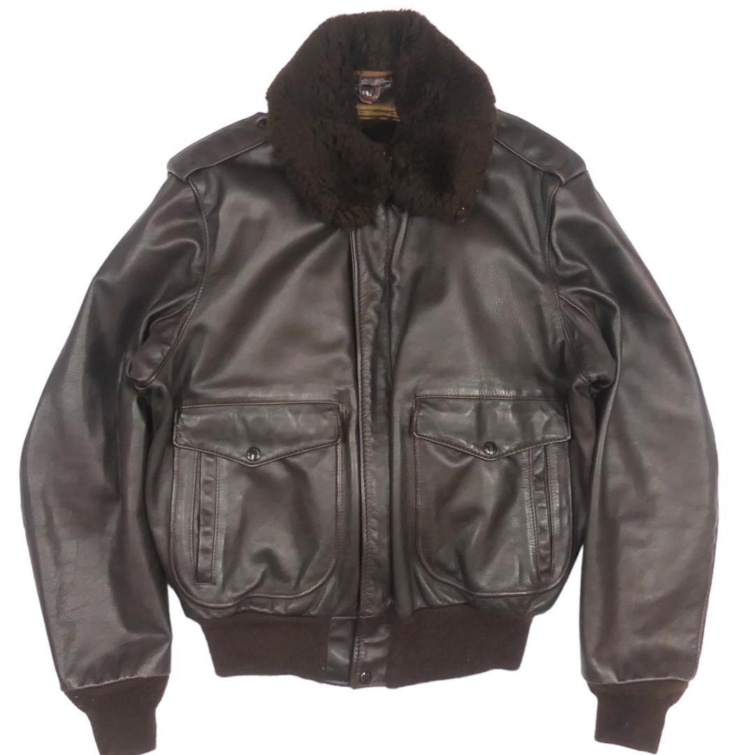 即決 アメリカ製 Schott メンズL レザーフライトジャケット G-1