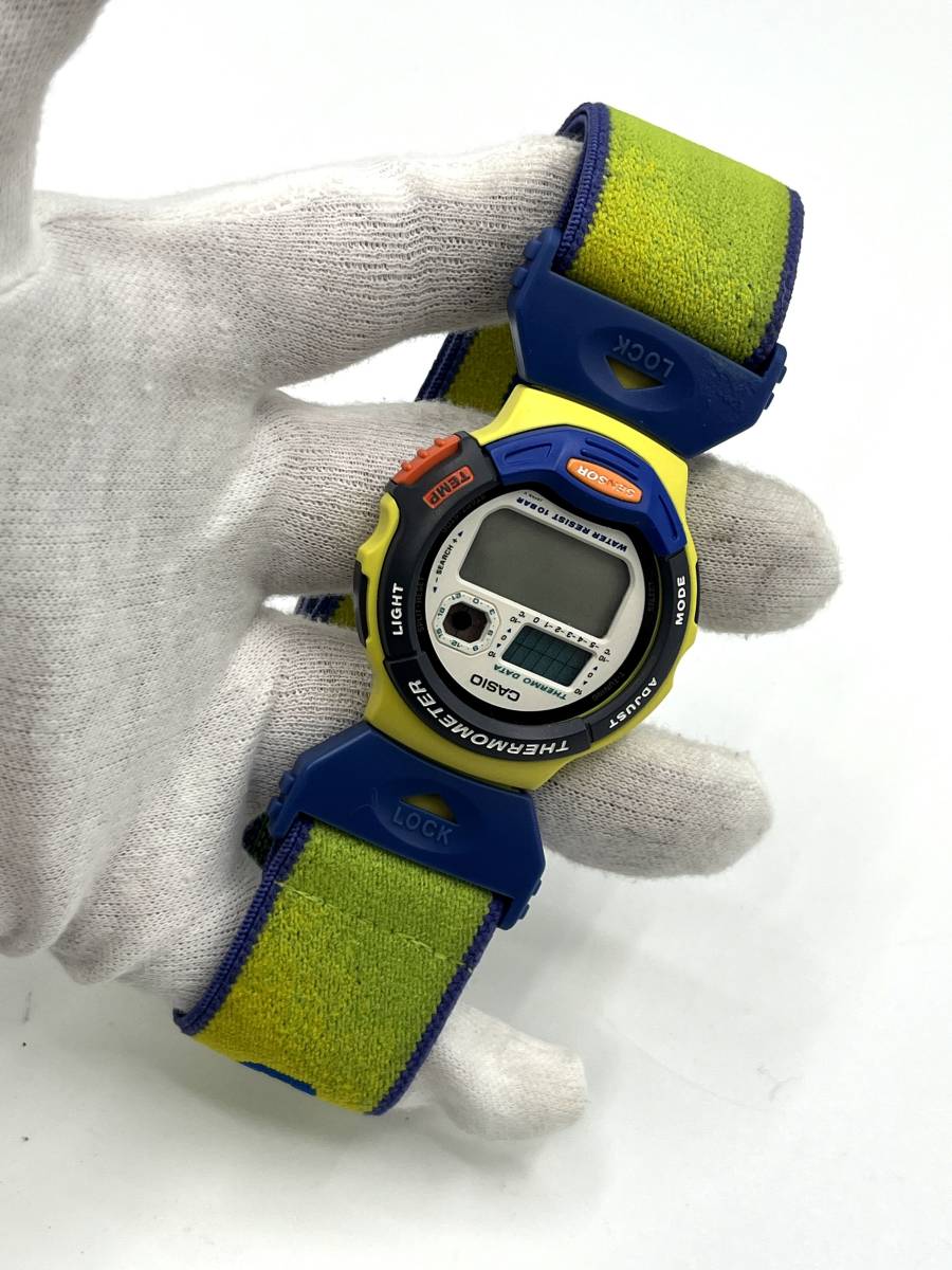 電池切れ】CASIO カシオ THERMOMETER クォーツ 腕時計 デジタル文字盤