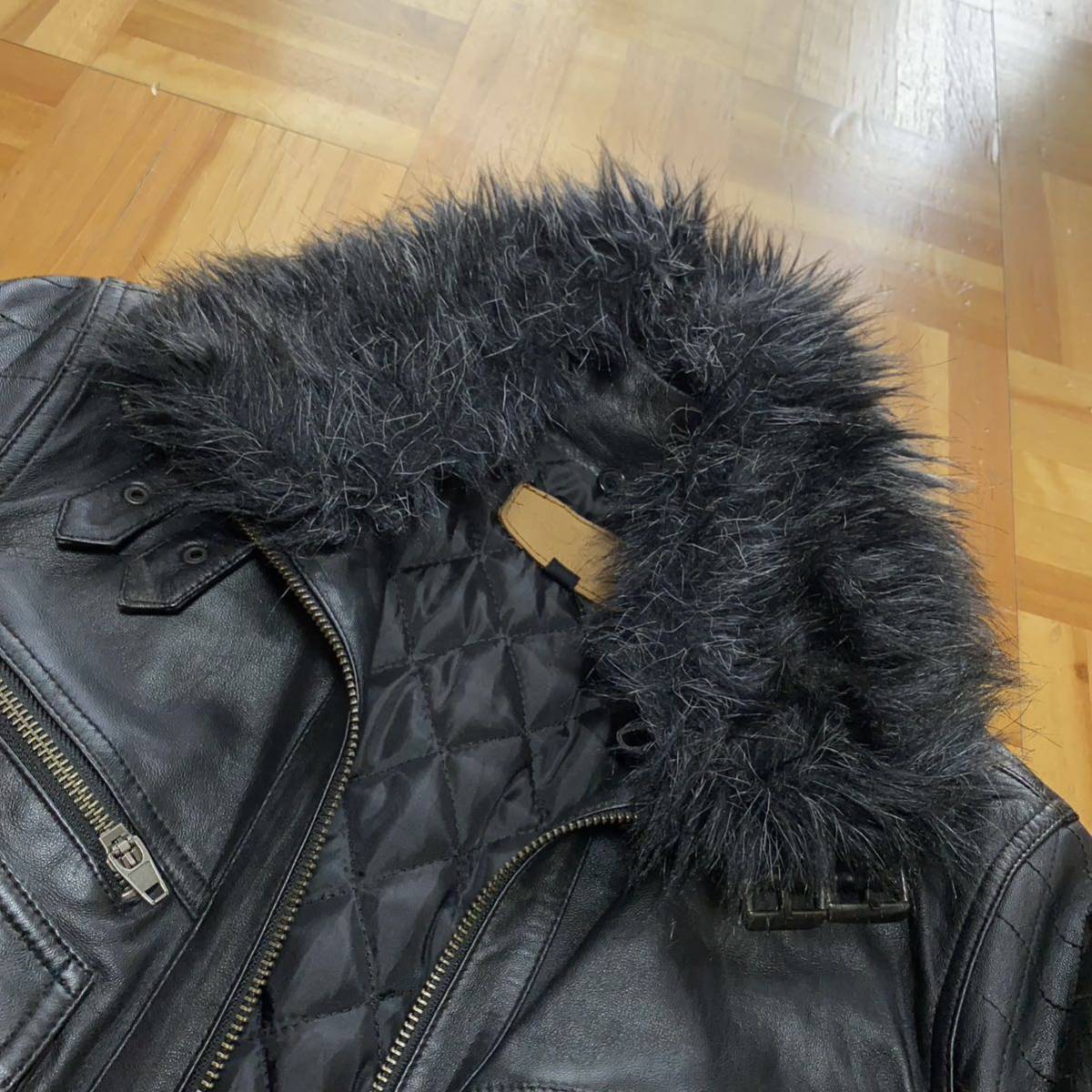 JACKROSE/00's archive Y2K 羊革 riders jacketリアルレザー ファー