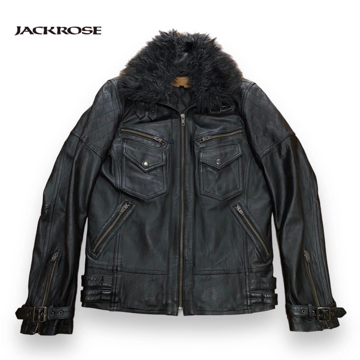 JACKROSE/00's archive Y2K 羊革 riders jacketリアルレザー ファー