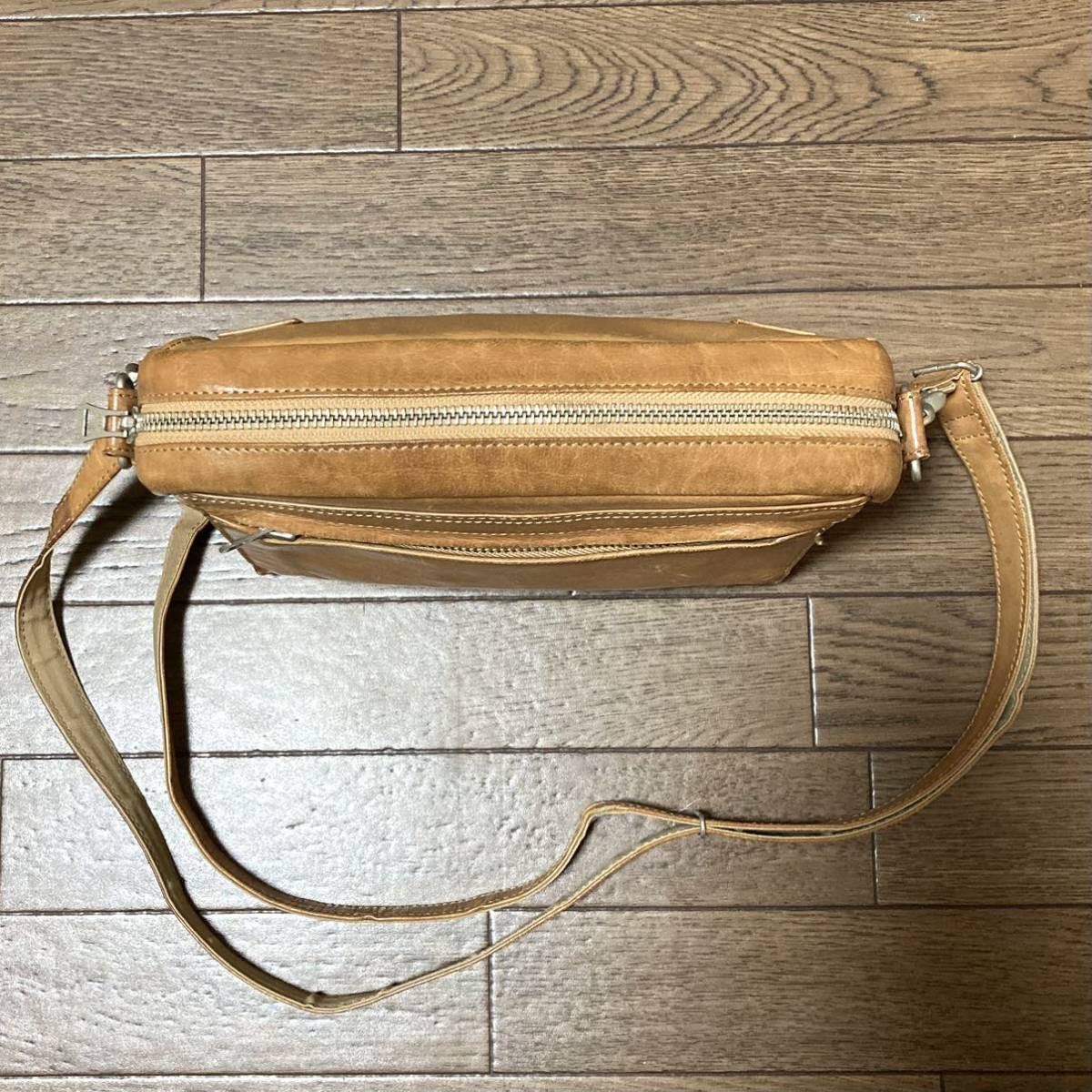 希少 廃盤 PORTERポーター 吉田カバン スクエア レザーヌメ革