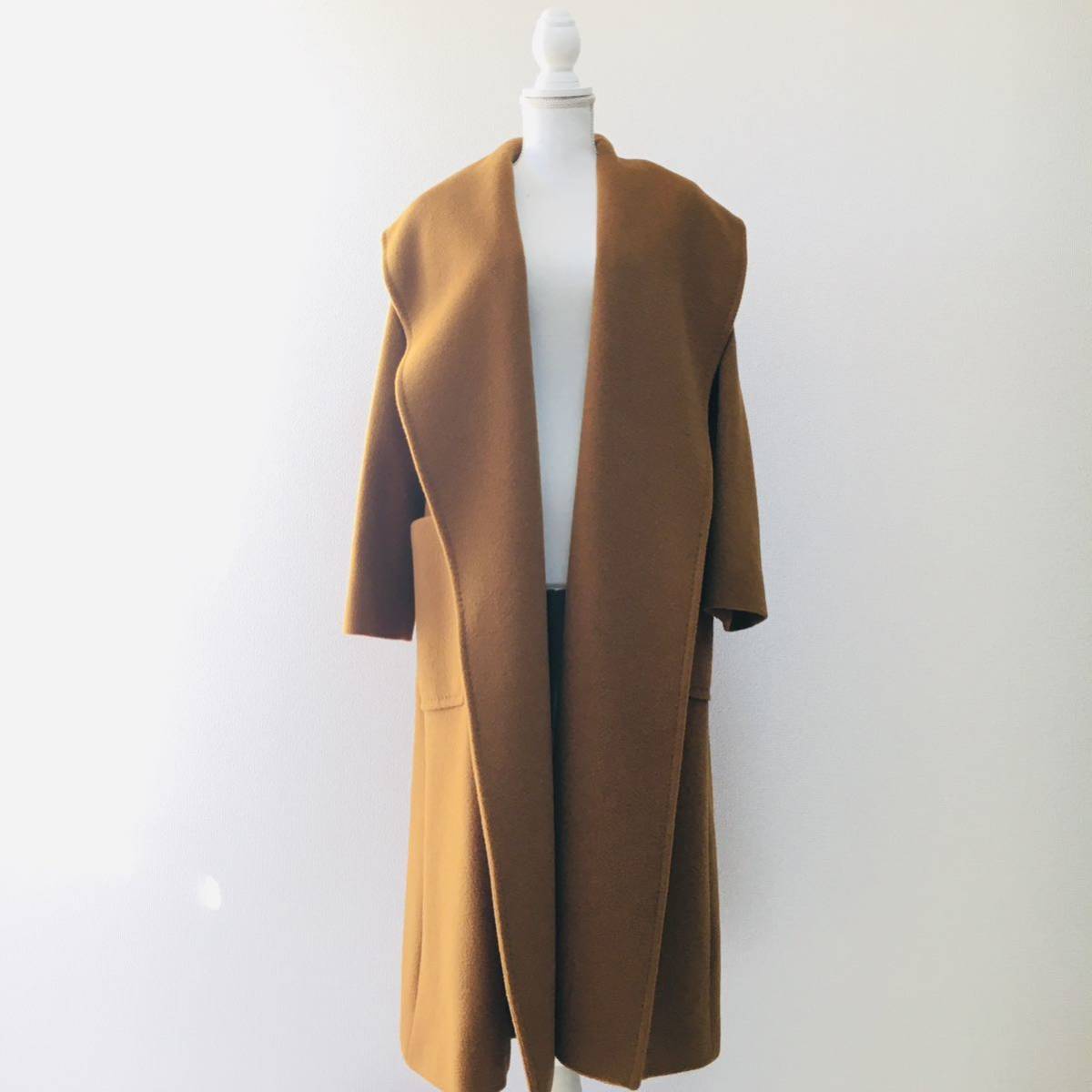 美品 白タグ MaxMara マックスマーラ 近年 キャメル100% コート 送料
