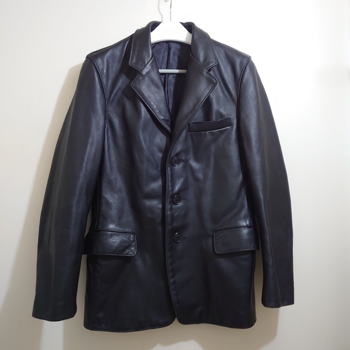新品同様 SCHOTT698 レザー テーラードジャケット 黒 size 40