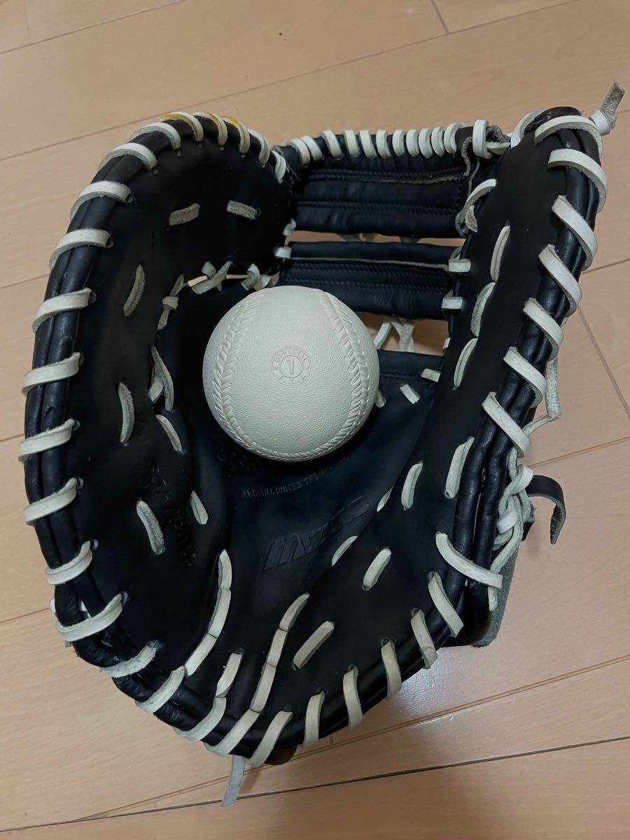 美品 ソフトボール用 ミズノ ファーストミット 一般用 大人 左投げ
