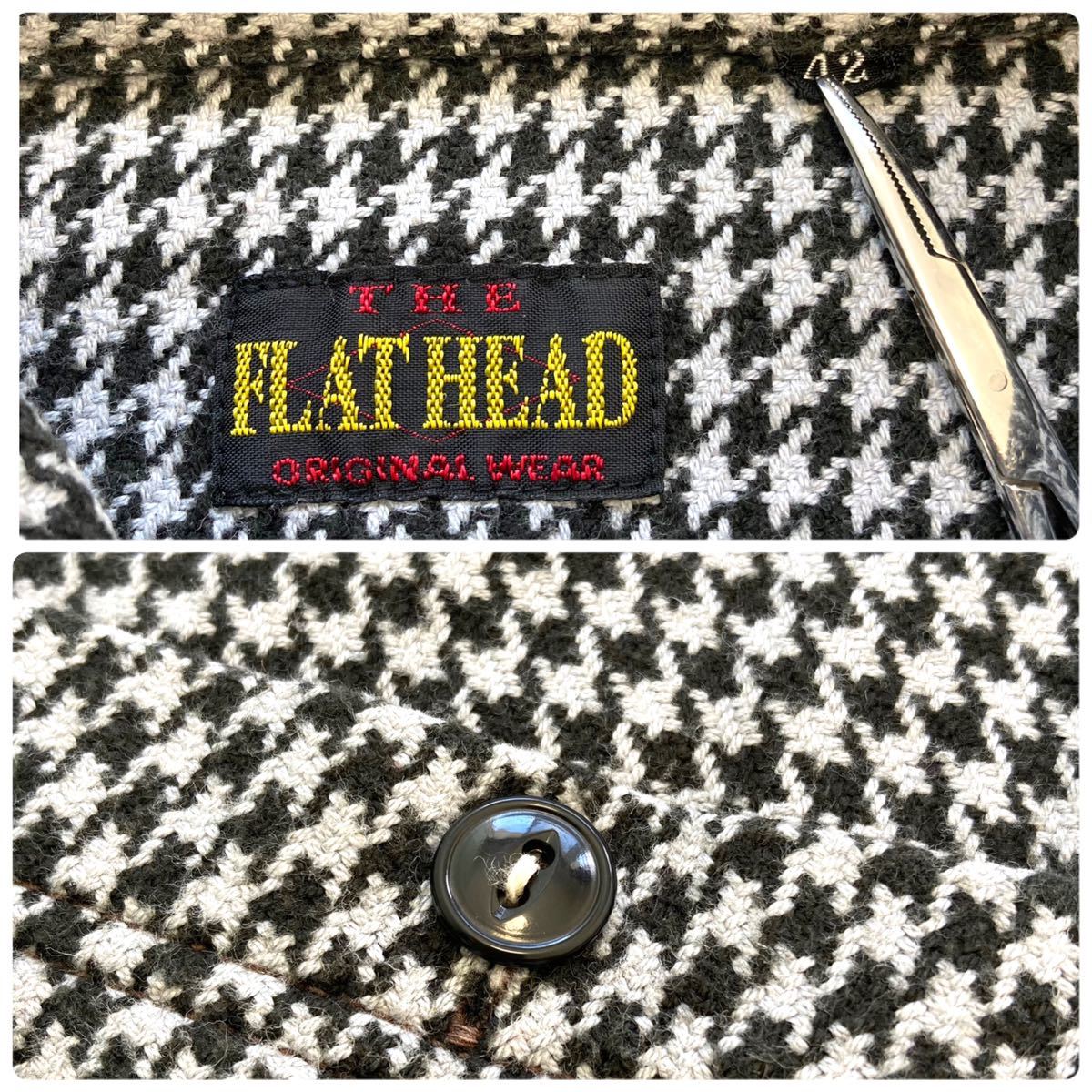 FLAT HEAD】(42)フラットヘッド 千鳥格子 フランネルワークシャツ