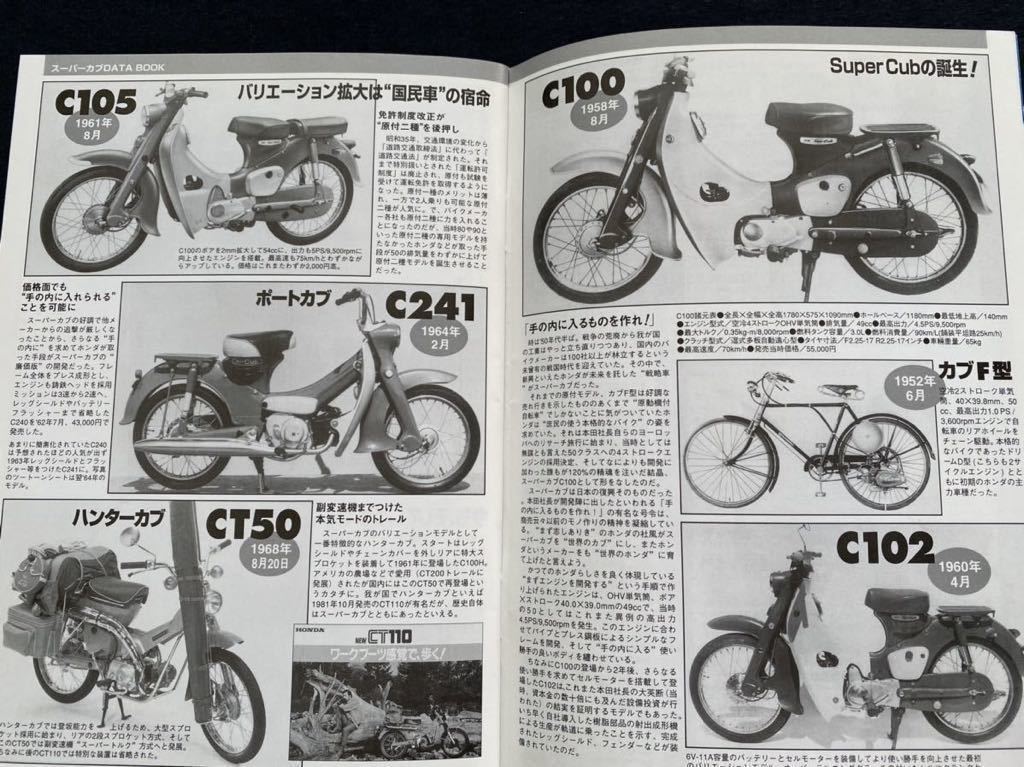 送料込み スーパーカブ データブック/年表 モデル/C100 C105 型 取扱