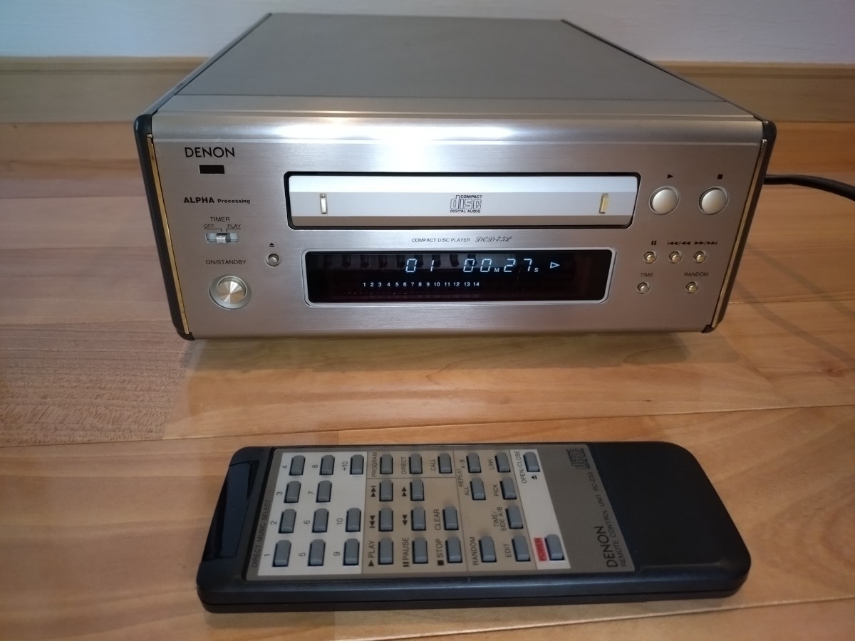 動作品 DENON DCD-7.5L デノン リモコン付き CDプレイヤー 動作品