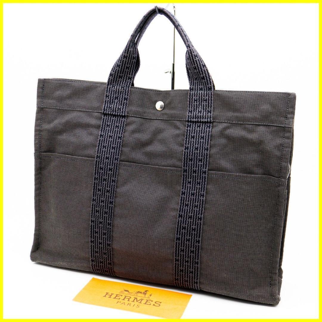 超美品 エルメス トートバッグ エールライン MM グレー A4｜Yahoo