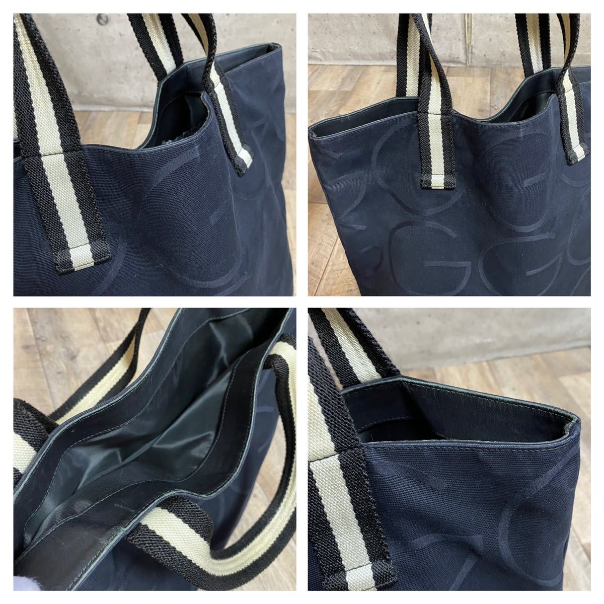 本物 GUCCI グッチ GG柄 キャンバス トートバッグ ハンドバッグ
