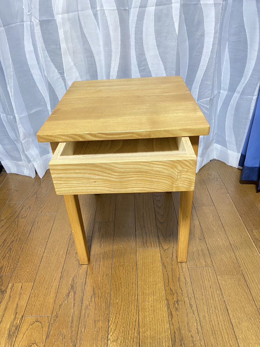 超激レア 希少 廃盤品 無印良品 ベッドサイドテーブル タモ材 引き出し