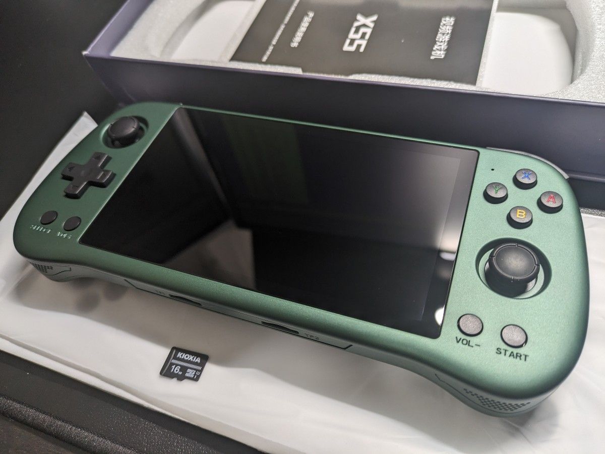 け*い様 Powkiddy X55 グリーン ポータブルゲーム機 Powkiddy X55