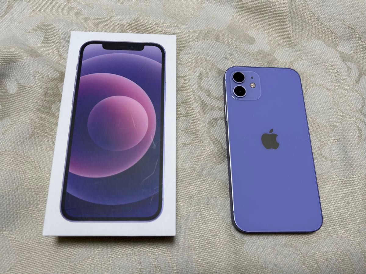 美品】iPhone12 128GB SIMフリー パープル/ケーブル未使用｜Yahoo