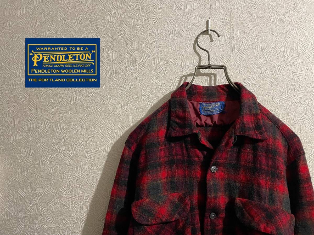 ◯ Vintage 50s PENLLETON シャドウ チェック ボード シャツ / ペン