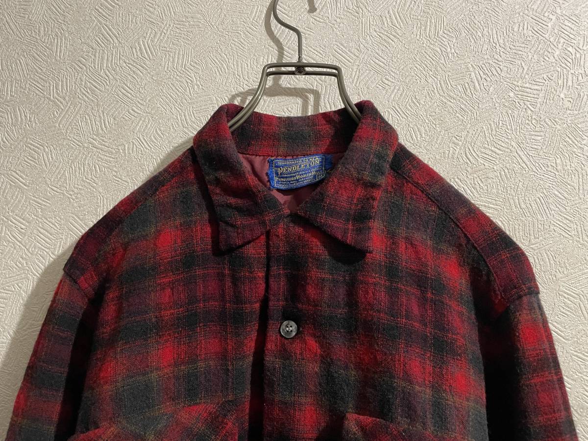 ◯ Vintage 50s PENLLETON シャドウ チェック ボード シャツ / ペン