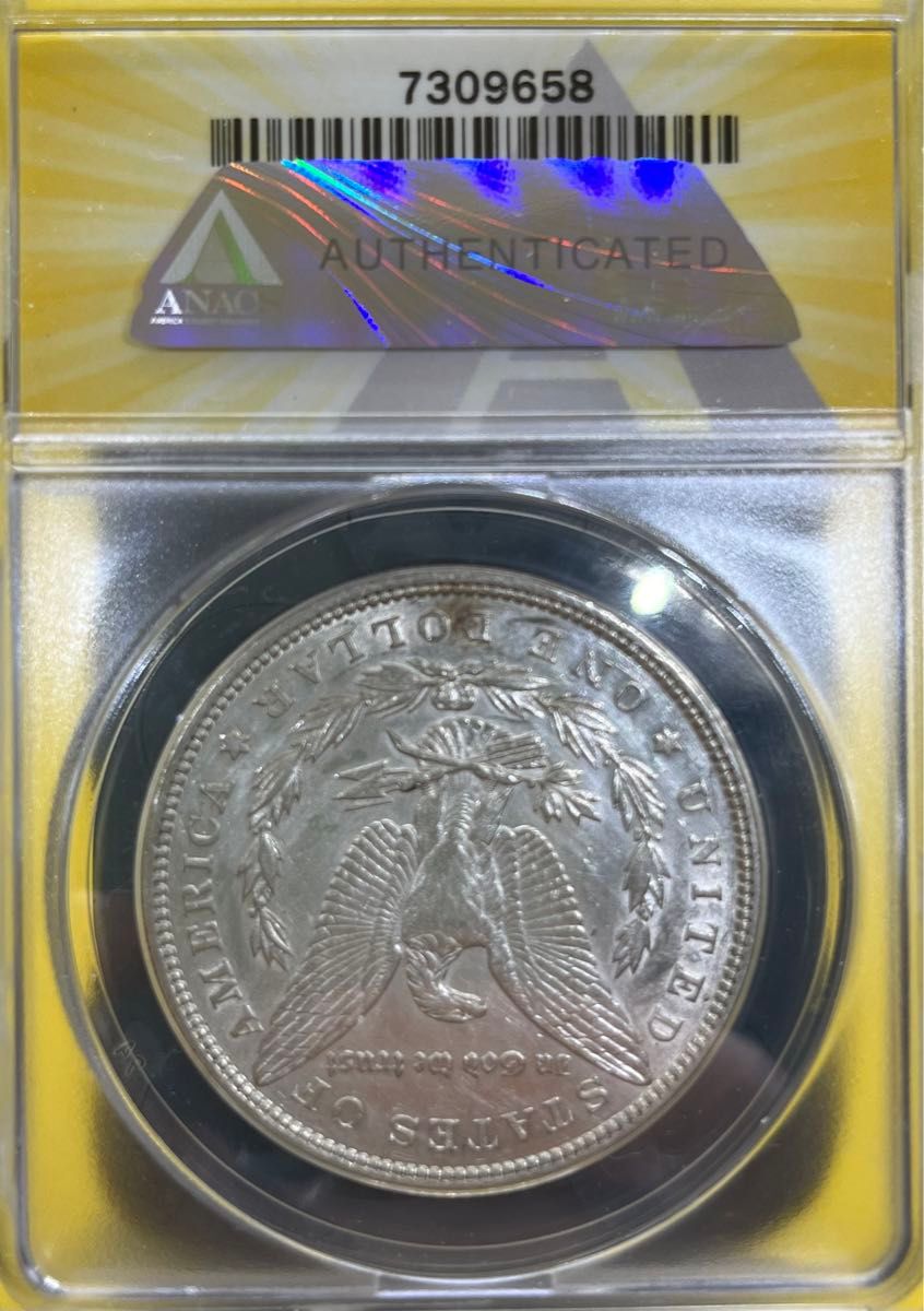 アメリカ 1896年(mintマーク無し) モルガンダラー銀貨 ANACS鑑定済